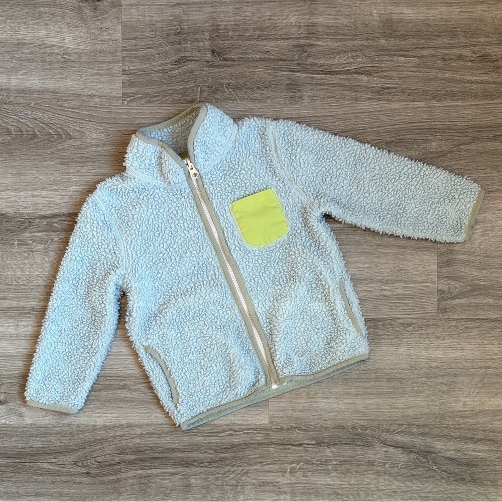 Cat & Jack toddler girls blue teddy zip up jacket